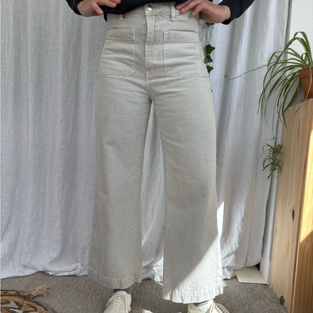 Rollas gray denim high rise wide leg size 28 Aussie 10